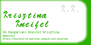 krisztina kneifel business card